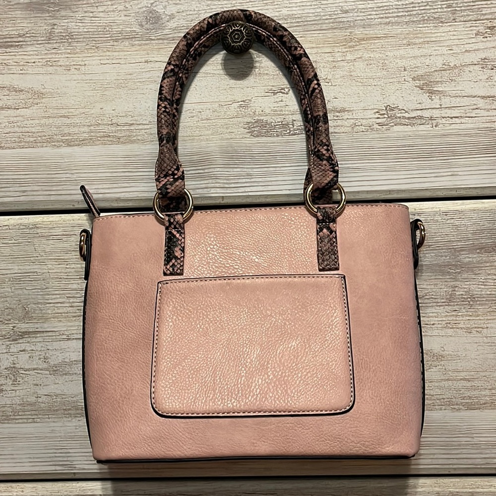 Cute Mini Bag with Snake Skin Trim